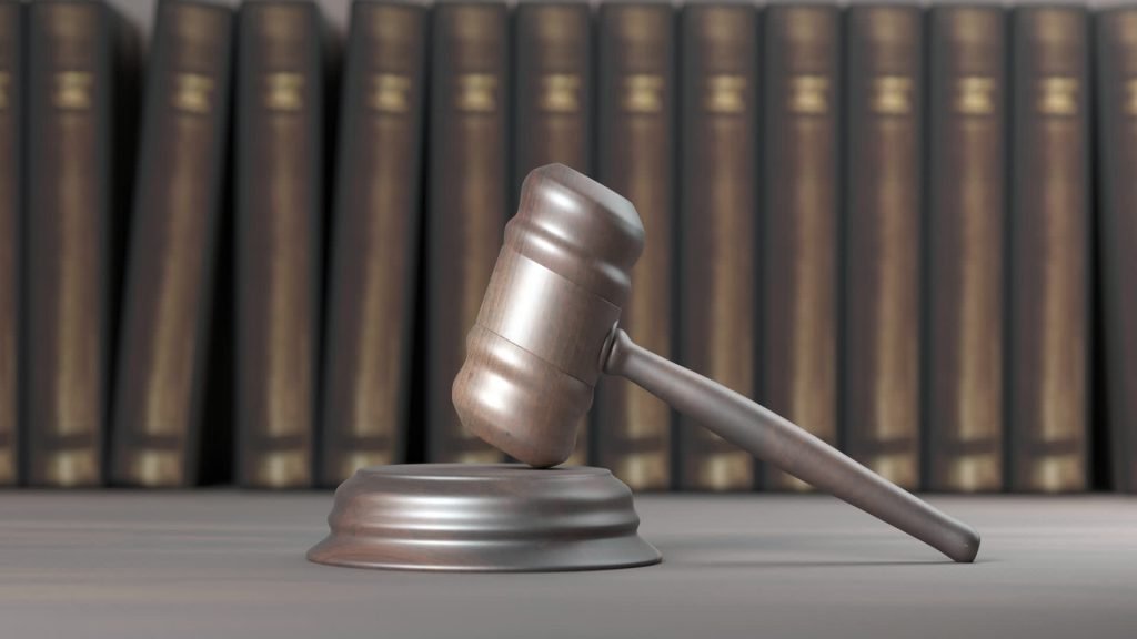 Judge’s gavel and law books