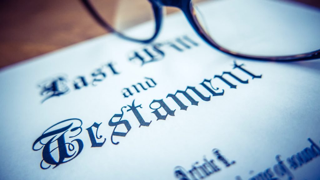 A last will and testament document